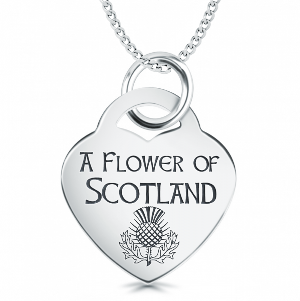 A Flower of Scotland Necklace, Personalised, Sterling Silver