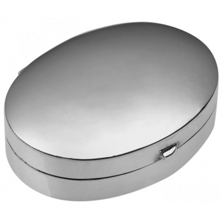 Medium Oval Pill Box, Hallmarked Sterling Silver, Personalised