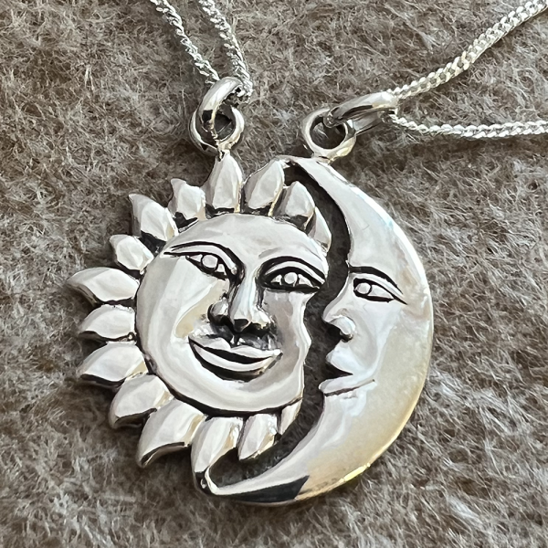 Sun & Moon Necklace, Personalised, Split Sharing