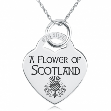 A Flower of Scotland Necklace, Personalised, Sterling Silver