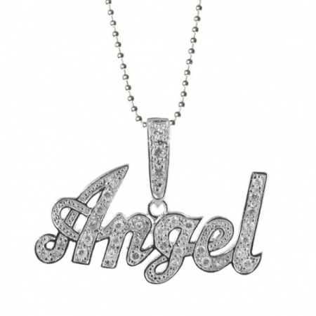 Angel Necklace, Cubic Zirconia & Sterling Silver