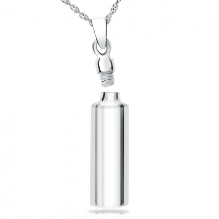 Ashes Capsule Pendant, Personalised / Engraved, 925 Sterling Silver