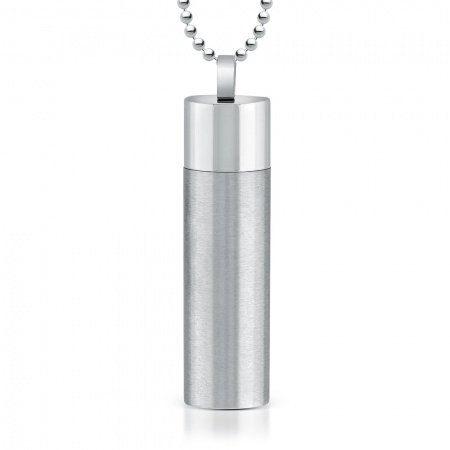 Ashes Capsule Necklace, Personalised, Stainless Steel, Engraved, Men or Women