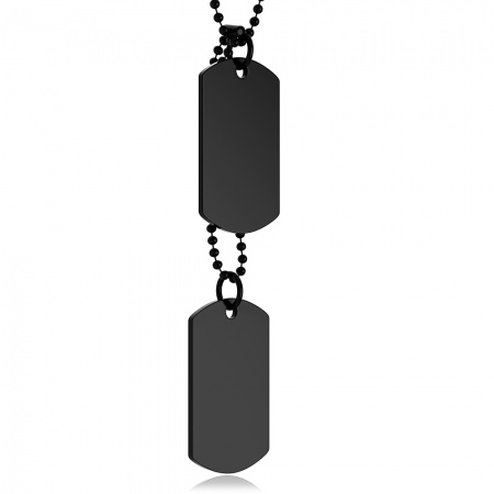 Black Double Dog Tags, Personalised