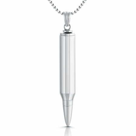 Bullet Ashes Necklace, Personalised, Cremation, Memorial, Sterling Silver