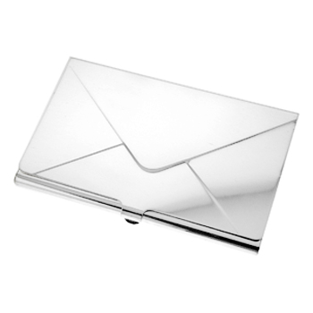 Envelope Business Card Holder Sterling Silver Hallmarked (can be personalised)