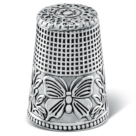 Butterfly Sewing Thimble, Sterling Silver