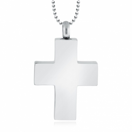Cremation Ashes Cross Necklace, Personalised / Engraved