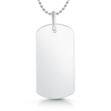 Dog Tag Sterling Silver Hallmarked, Personalised