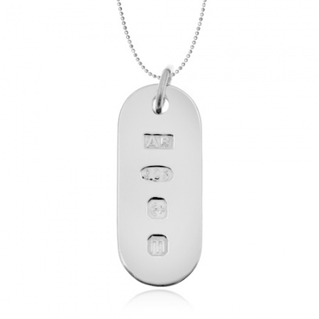 Feature Hallmark Sterling Silver Small Dog Tag (can be personalised)