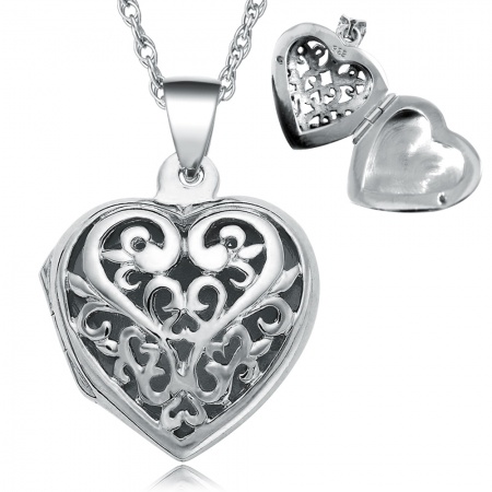 Heart Shaped Pomander Locket, Personalised, 925 Sterling Silver