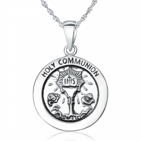Holy Communion Necklace, Personalised, Sterling Silver