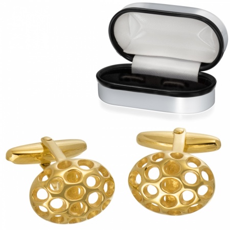 Honeycomb Cufflinks, Gold Plated 925 Sterling Silver (can be personalised)
