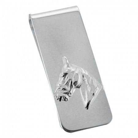 Horse's Head Money Clip, Personalised 925 Sterling Silver Hallmarked