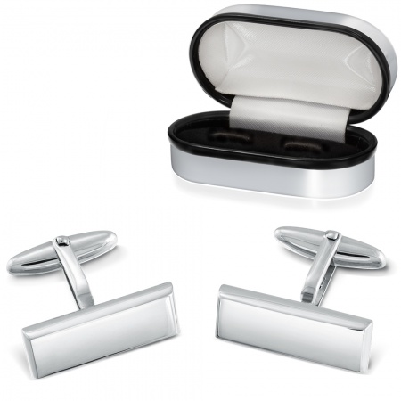 Ingot Sterling Silver Cufflinks (can be personalised)