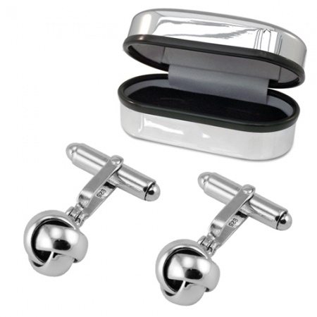 Knot Cufflinks, 925 Sterling Silver, Can be Personalised