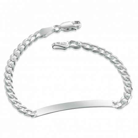 Ladies Identity Bracelet, Personalised, Sterling Silver