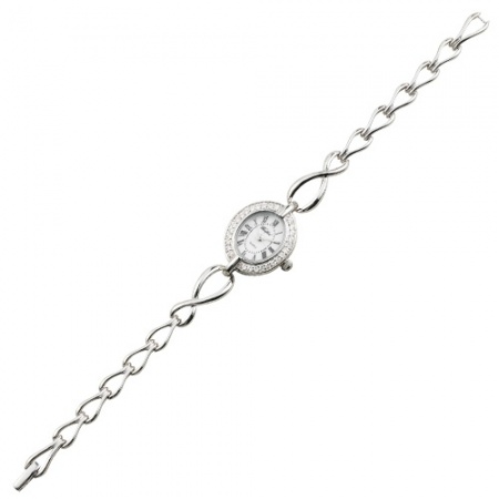 Ladies Rochester Cubic Zirconia Sterling Silver Bracelet Watch