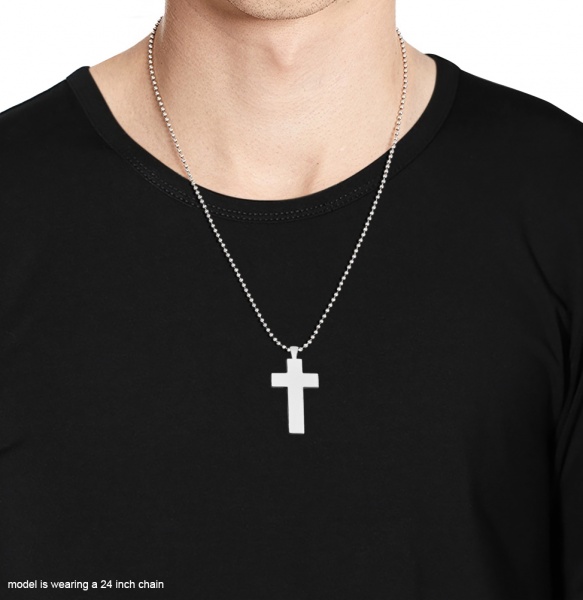 Mens Cross - 925 Sterling Silver (can be personalised)