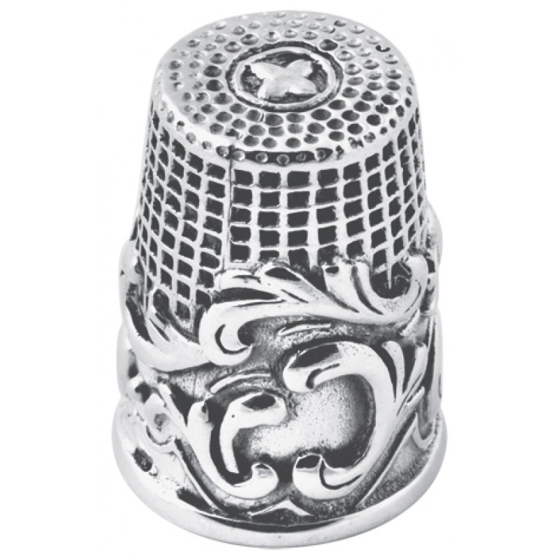 Victorian Style Swirl Thimble, Sterling Silver XOP