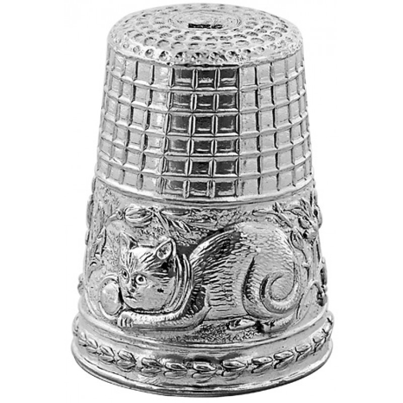 Cat Thimble, Sterling Silver with Gift Box ZOP