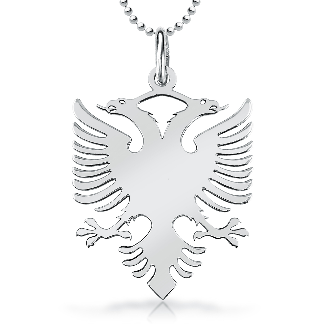 Albanian Eagle Necklace, Personalisation Available, Sterling Silver