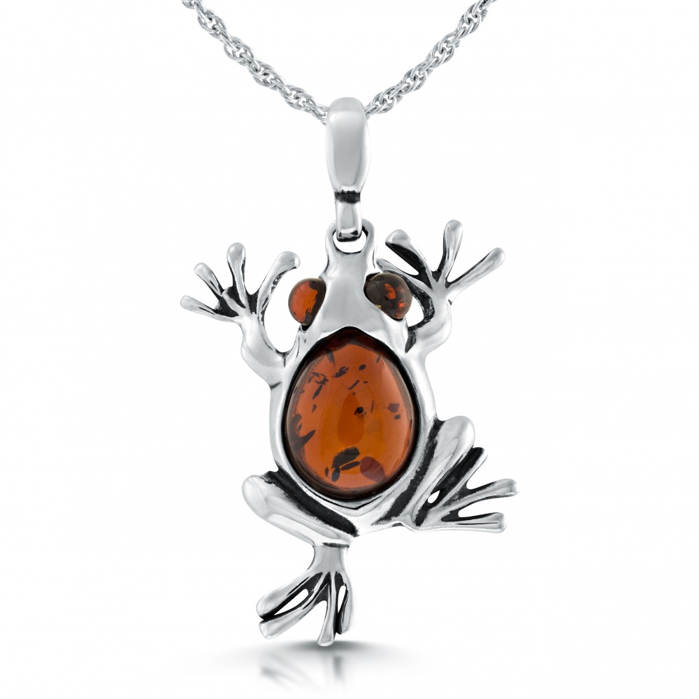 Details about   FROG AMBER STERLING 925 SILVER MENS PENDANT 