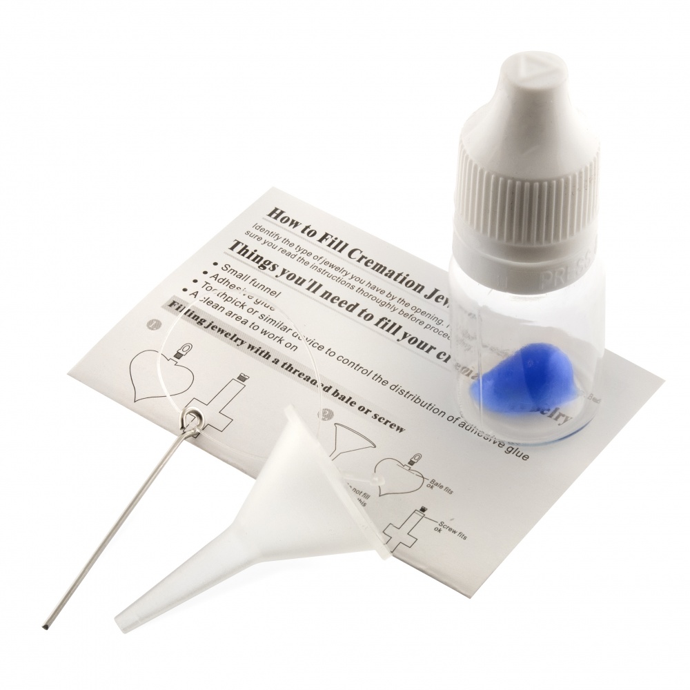 Ashes Filling Kit (Funnel, Glue, & Instructions)