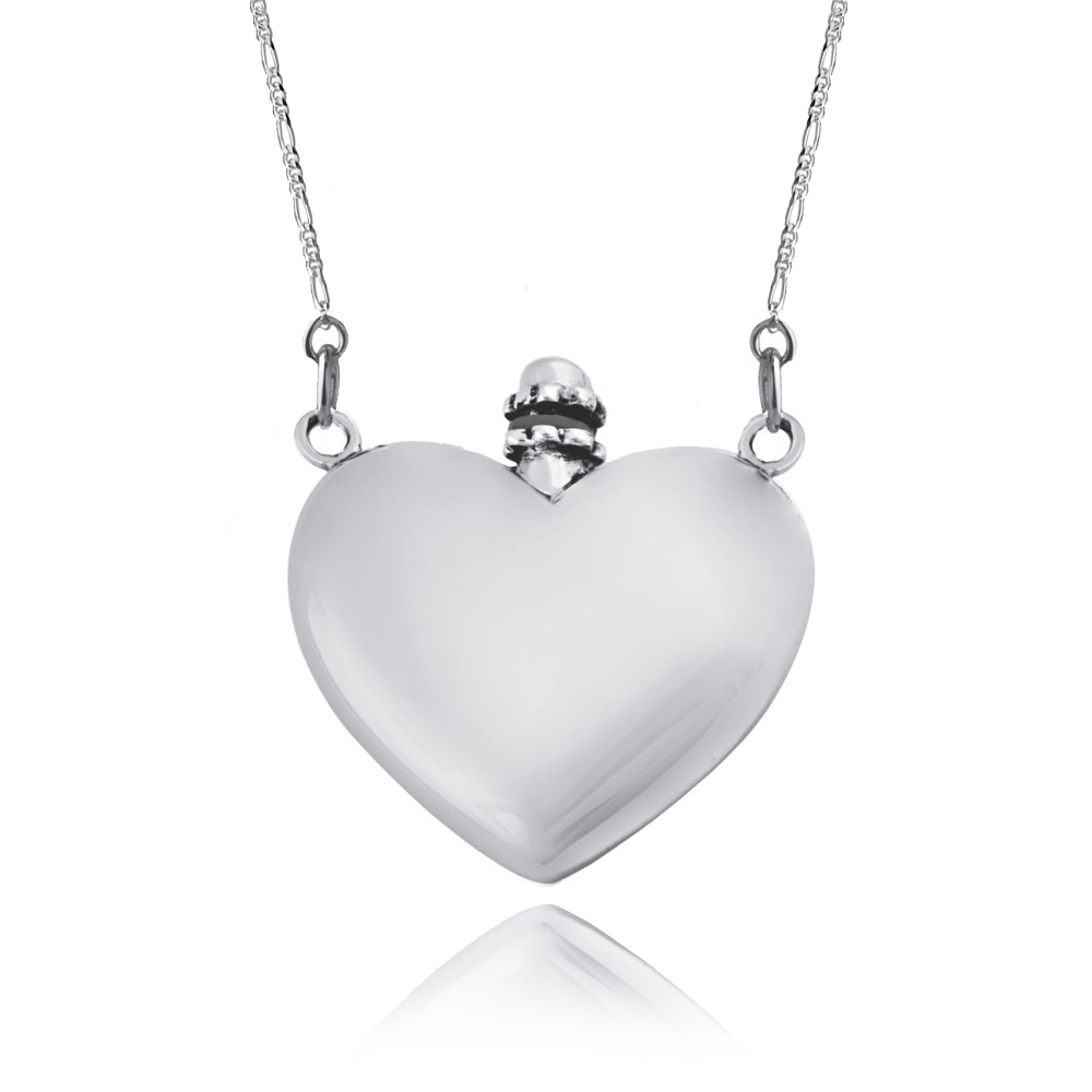 Ashes Memorial Urn Locket Necklace, 925 Sterling Silver (can be personalised)