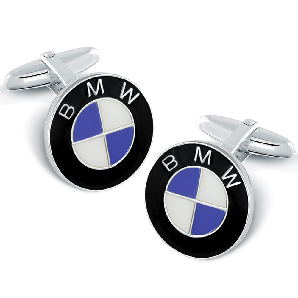BMW Sterling Silver and Enamel Cufflinks (can be personalised)