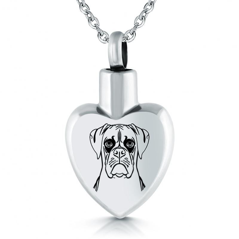 UK Seller Boxer Dog Necklace Stainless Steel Jewellery