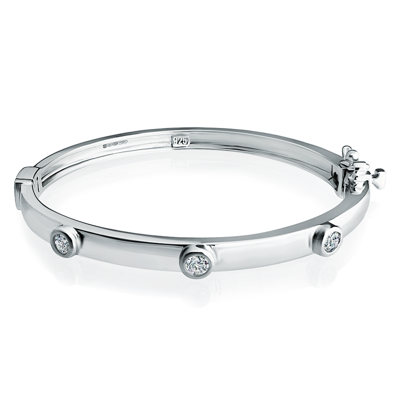 Babies Love Bangle, Personalised / Engraved 925 Sterling Silver