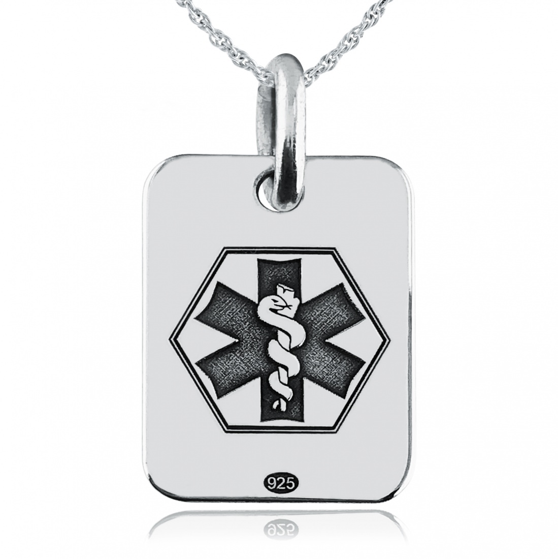 Child's Medical Alert Dog Tag, Personalised, Sterling Silver