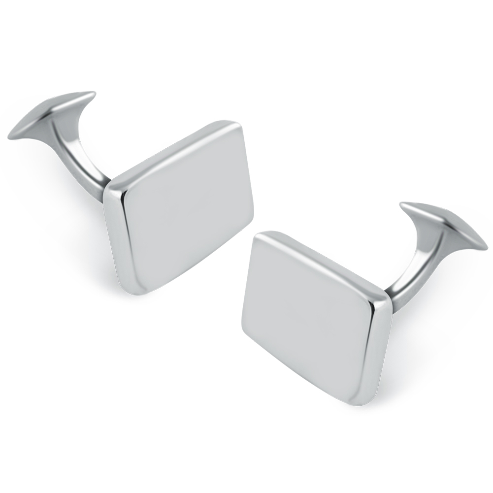 Chunky Rectangular Sterling Silver Cufflinks (can be personalised)