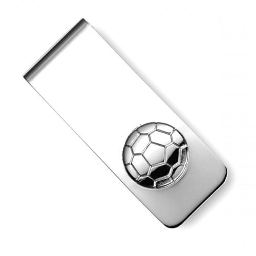 Football Sterling Silver Hallmarked Money Clip (can be personalised)