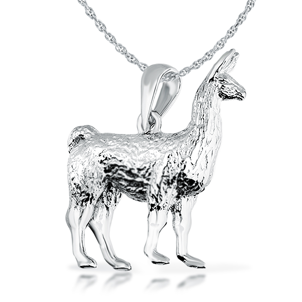 Llama Necklace, Sterling Silver