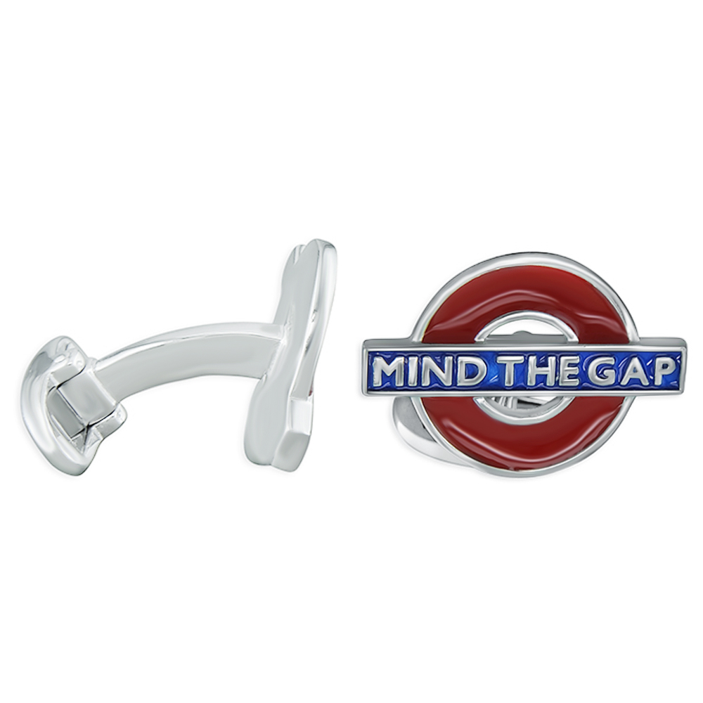 Mind the Gap, London Tube Cufflinks, Personalised, Sterling Silver