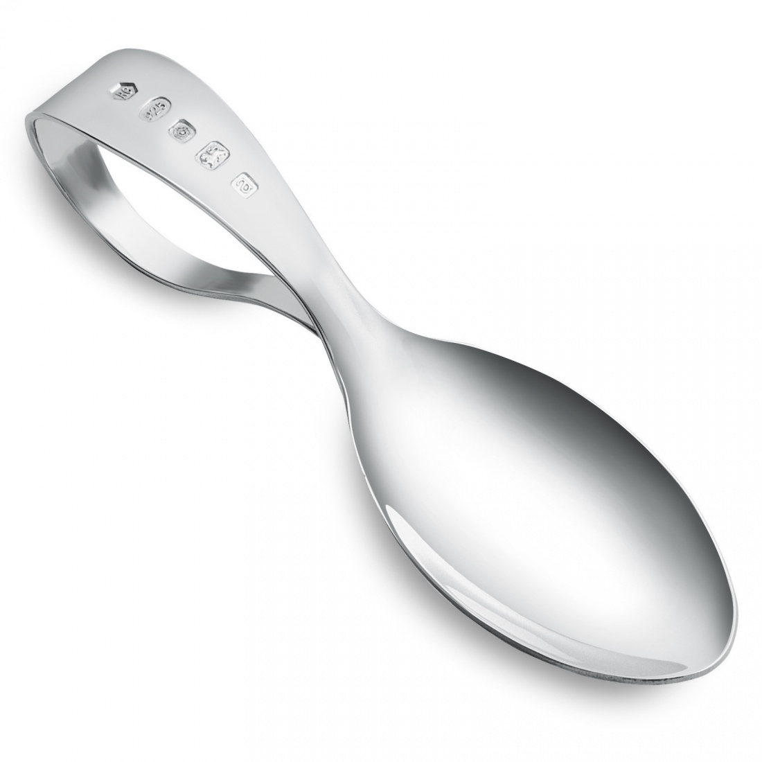 Loop Handle Christening Spoon, Personalised, Sterling Silver Carrs of Sheffield
