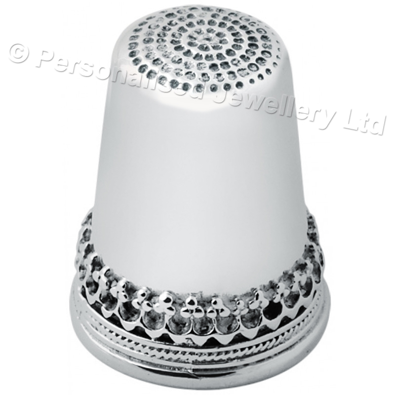 Thimble, Personalised/ Engraved, 925 Sterling Silver, Hallmarked
