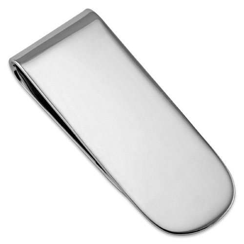 Round End Money Clip, 925 Sterling Silver (Can be personalised)