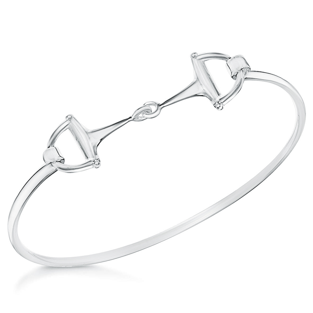 Snaffle Bangle, Hallmarked Sterling Silver