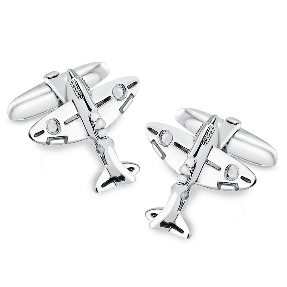 Spitfire Sterling Silver Cufflinks (can be personalised)