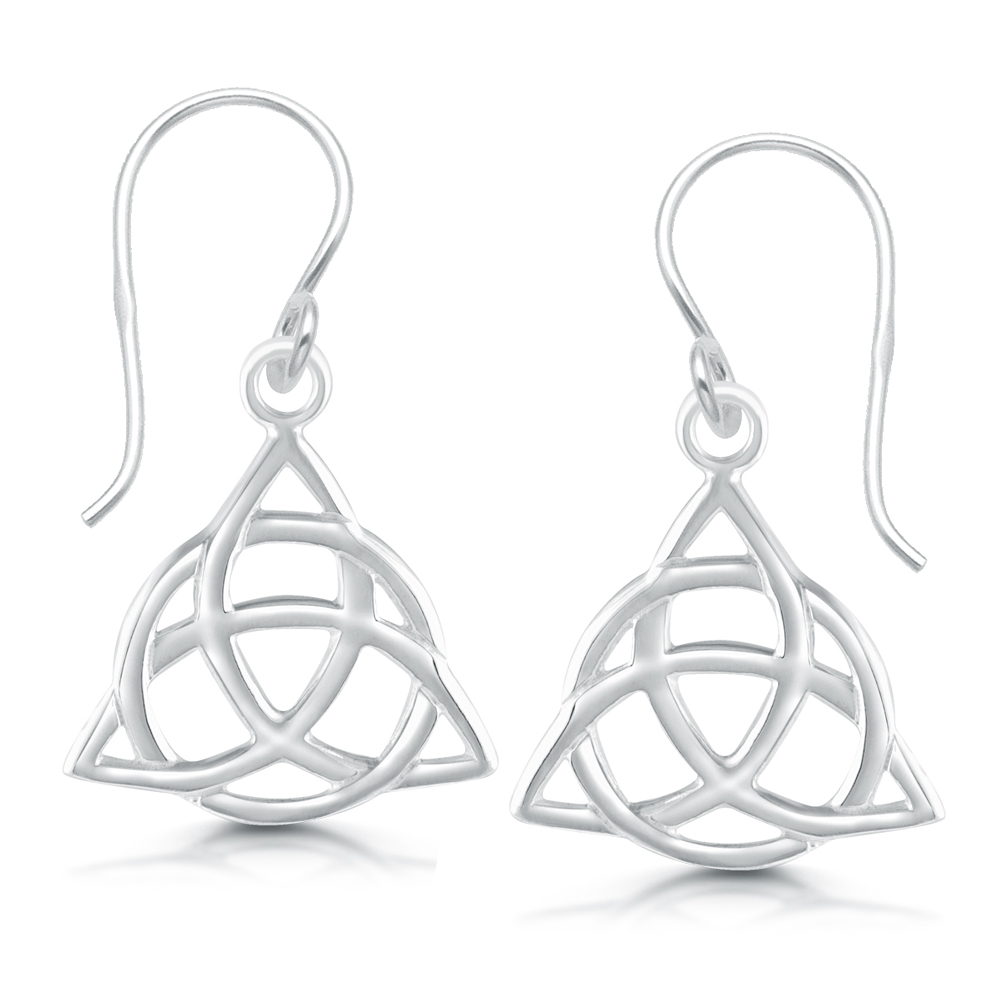Triquetra (Trinity Knot) Earring, 925 Sterling Silver