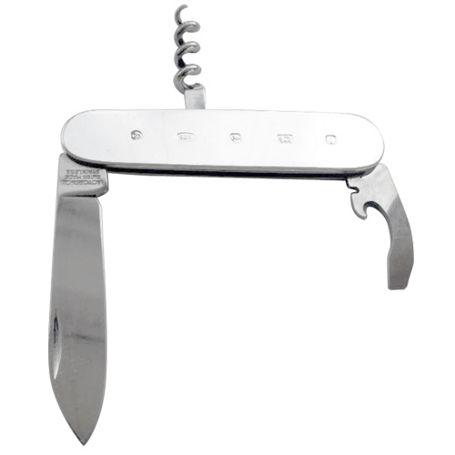 Waiters Friend Knife & Corkscrew Hallmarked Sterling Silver (can be personalised)
