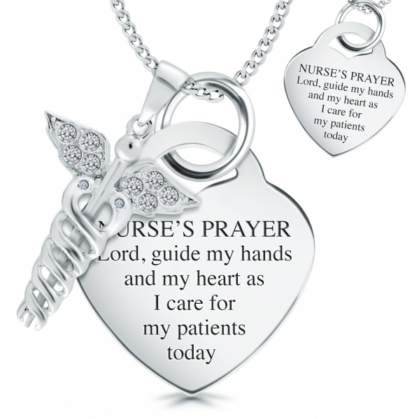 A Nurse's Prayer Sterling Silver Pendant/Necklace (can be personalised)