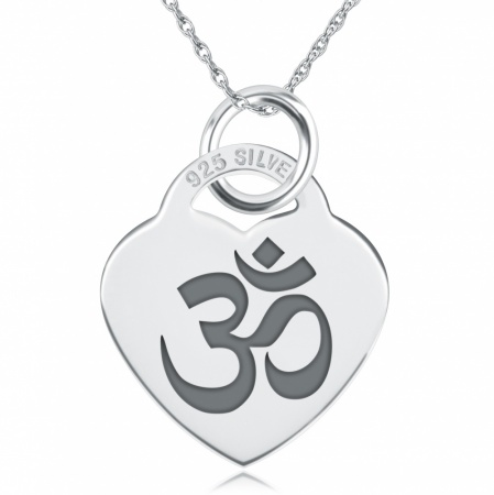 Om/Aum Necklace, Personalised, Sterling Silver