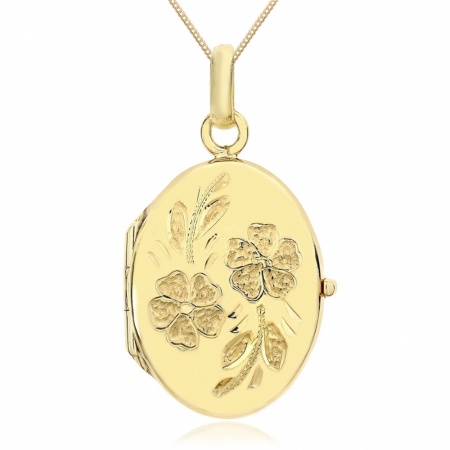 Daisy Locket, 9ct Yellow Gold, Personalised / Engraved