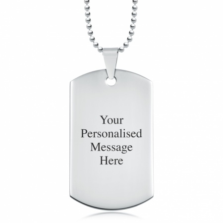 Pain is Temporary, Quitting Lasts Forever Dog Tag, Personalised, Stainless Steel