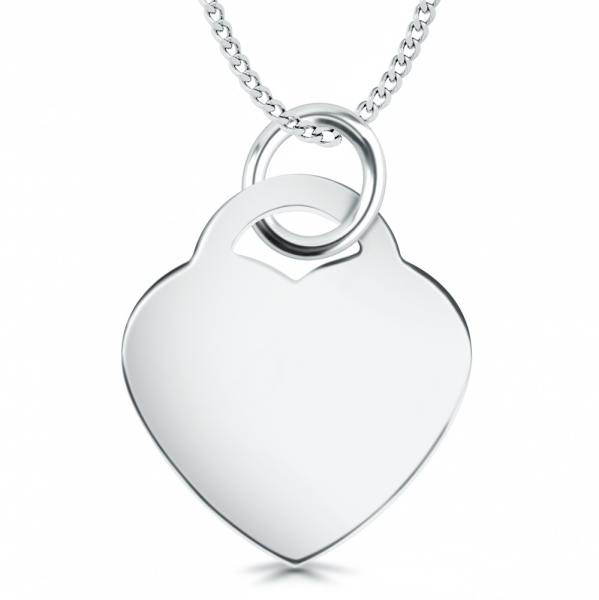 Personalised Heart Necklace, Sterling Silver