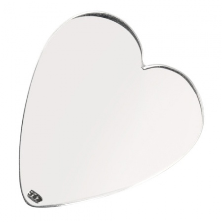 Heart Shaped Plectrum, Personalised, 925 Sterling Silver